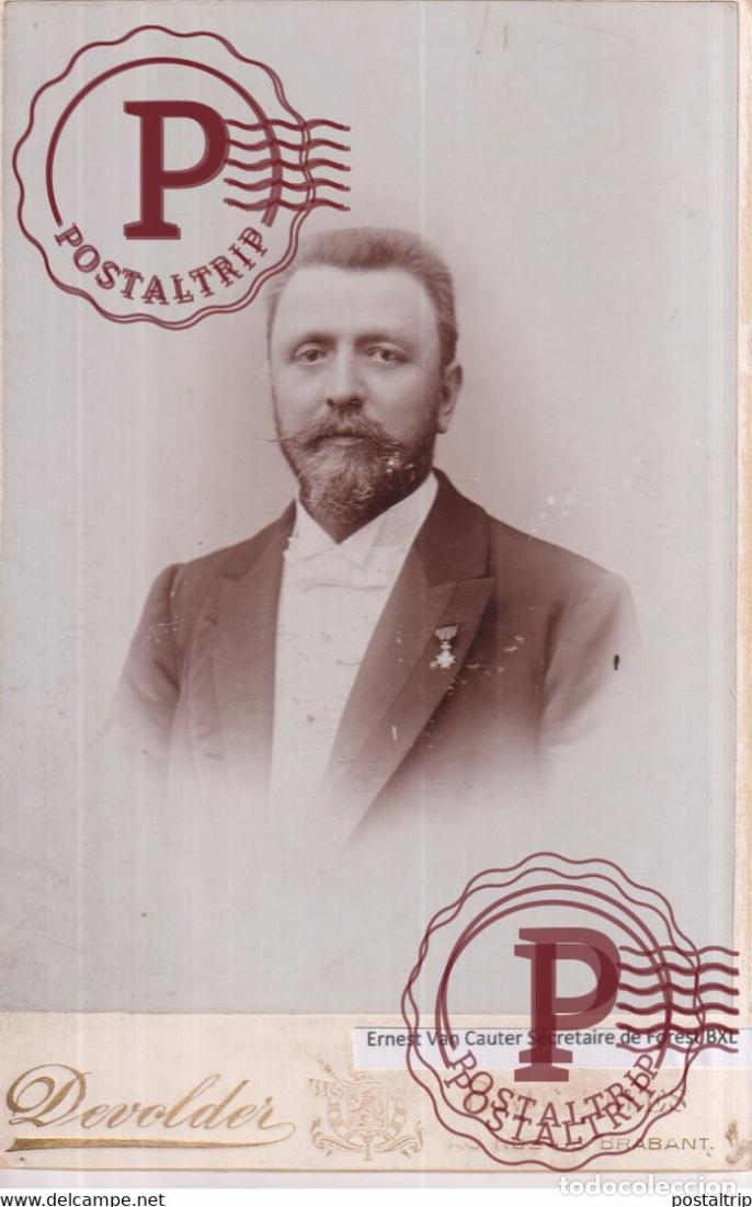 Antique Photography: ERNEST VAN CAUTER FOREST BXL SECRETAIRE DEVOLDER L GENT SCHSERBEEK BRUXELLES BELGIE +-16*10CM