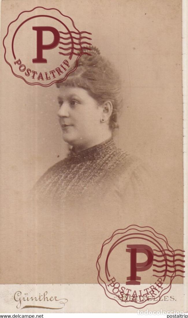 Fotograf&iacute;a antigua: 1887 GUNTER BRUXELLES MLLE ALPHONSINE VANDENBOGAERT Photo ancienne CDV Fotografie +-10*6CM