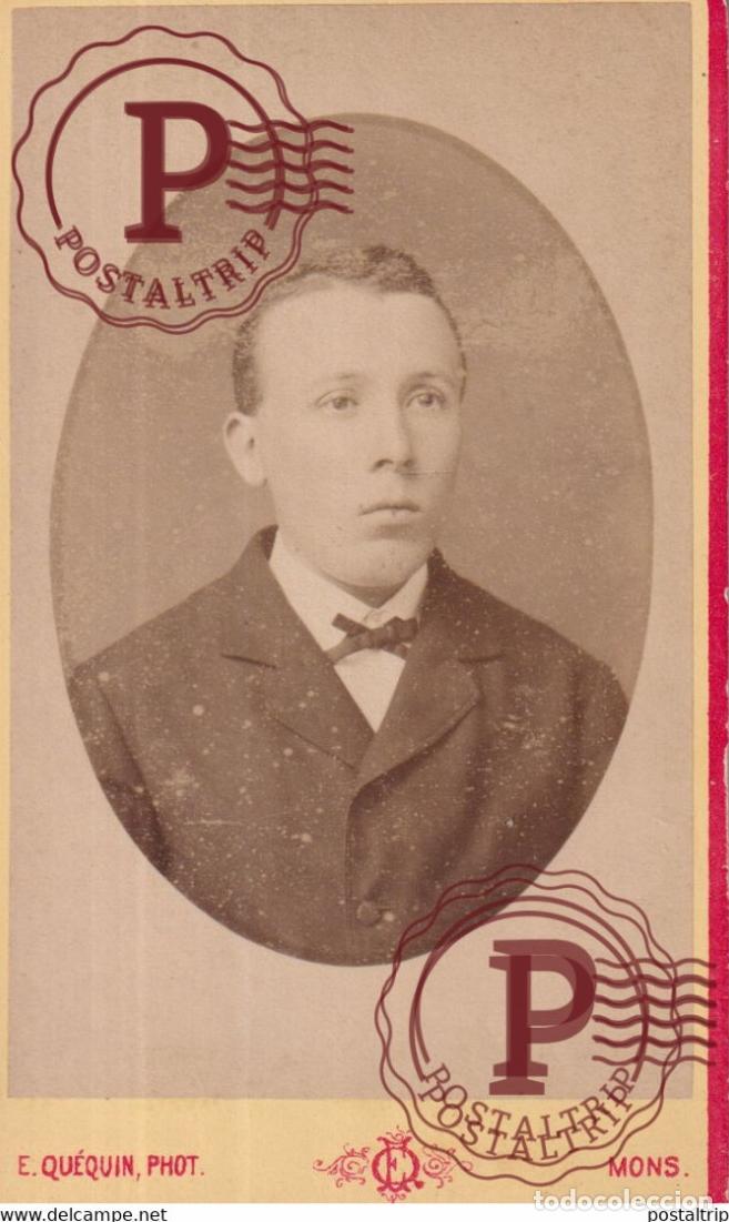 Fotograf&iacute;a antigua: 1889 E QUEQUIN MONS Photo ancienne CDV Fotografie +-10*6CM