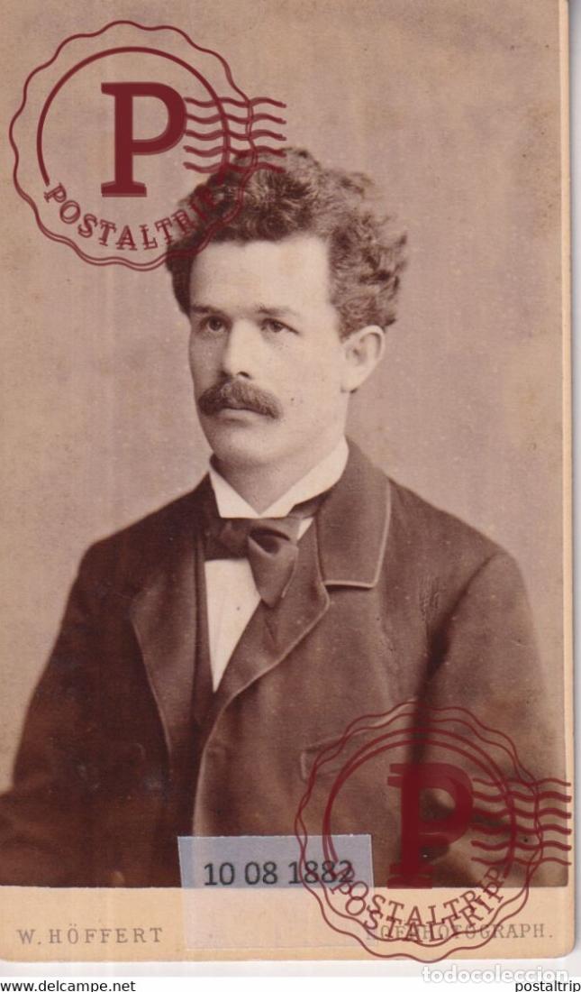 Fotograf&iacute;a antigua: 1882 W HOFFERT ALEXANDER PETER DREASDEN LEIPZIG HANNOVER HAMBURG Photo ancienne CDV Fotografie