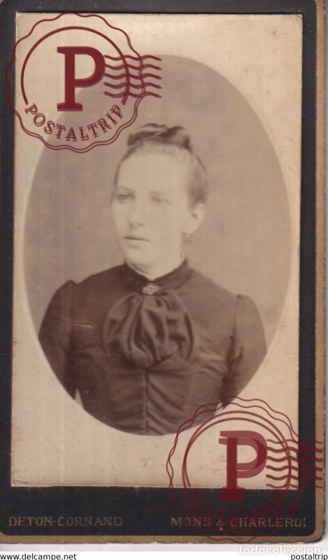 Fotograf&iacute;a antigua: 1890 DETON CORNAND CHARLEROI MONS MARPENT CELINE FRERE Photo ancienne CDV Fotografie +-10*6CM