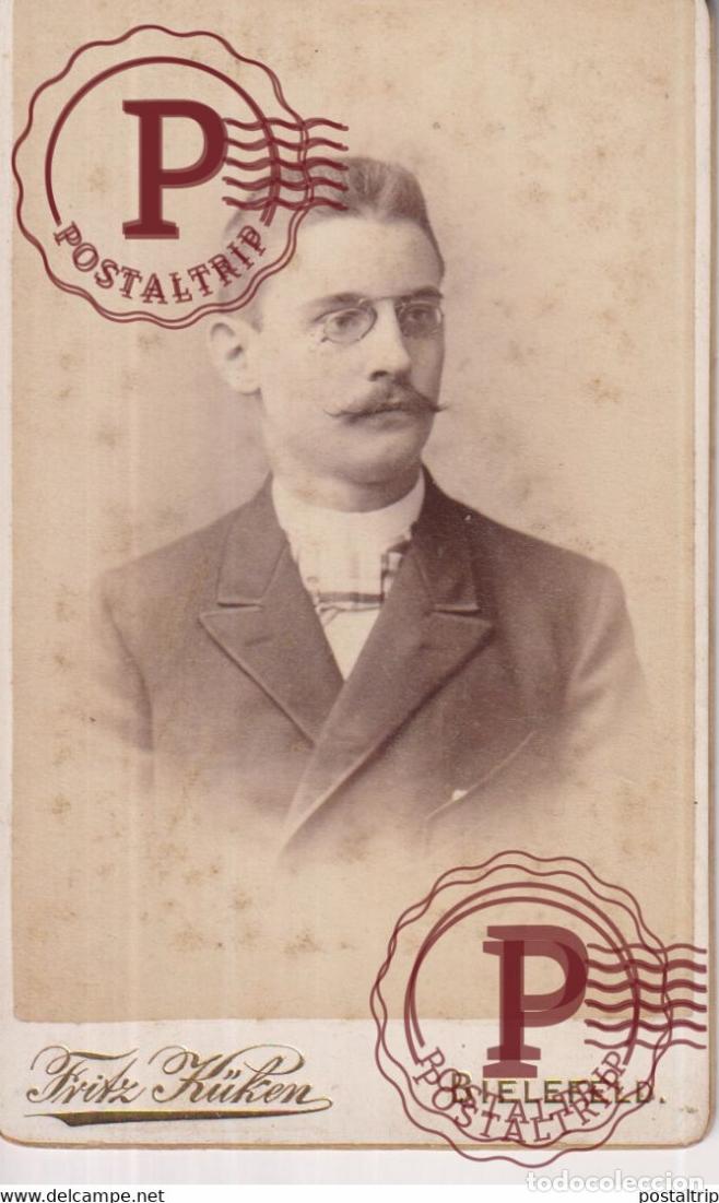 Fotograf&iacute;a antigua: 1892 FRITZ KUKEN BIELEFELD FRITZ BRANDER BRANDES Photo ancienne CDV Fotografie +-10*6CM