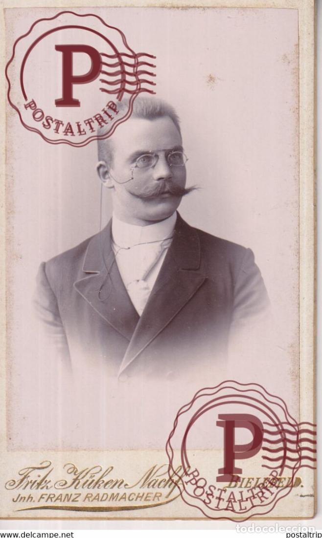 Fotograf&iacute;a antigua: 1894 FRITZ KUKEN BIELEFELD WERNER KLAPKY Photo ancienne CDV Fotografie +-10*6CM