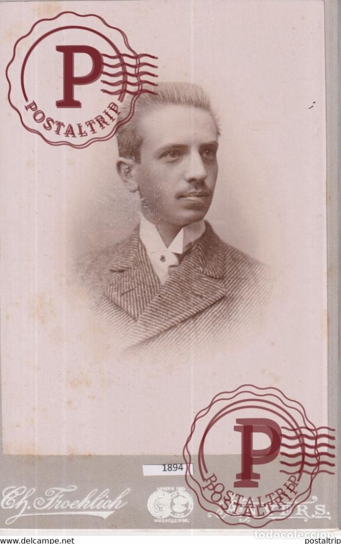 Fotograf&iacute;a antigua: 1894 CH FROEHLICH ANVERS ANTWERPEN Photo ancienne CABINET Fotografie +-16*10CM