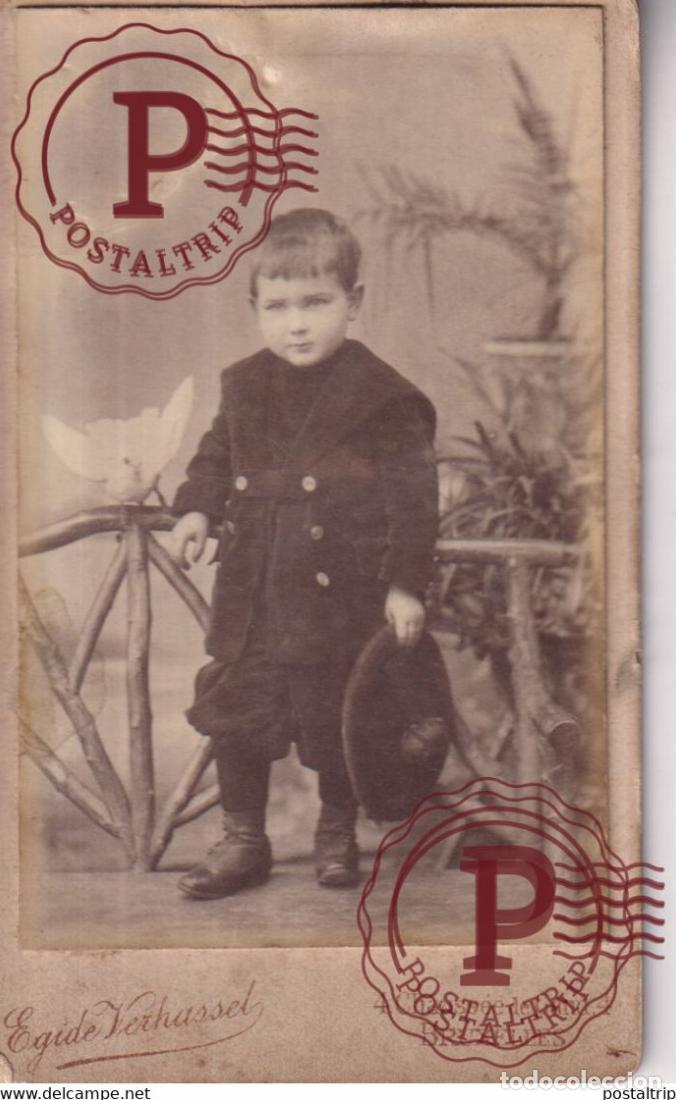 Fotograf&iacute;a antigua: 1898 RIELENS ETAT SEE SCAN EGIDE VERHASSEL BRUXELLES CDV Fotografie +-10*6CM