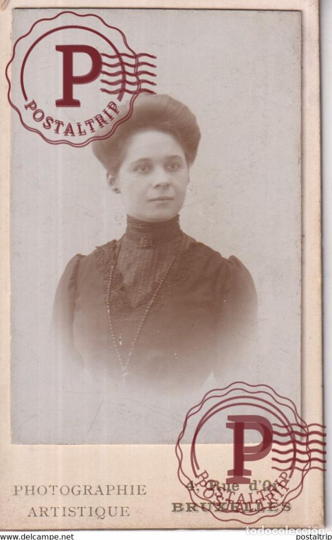 Antique Photography: JOSEPHINE DAMAVE BRUXELLES 1900 CDV Fotografie +-10*6CM