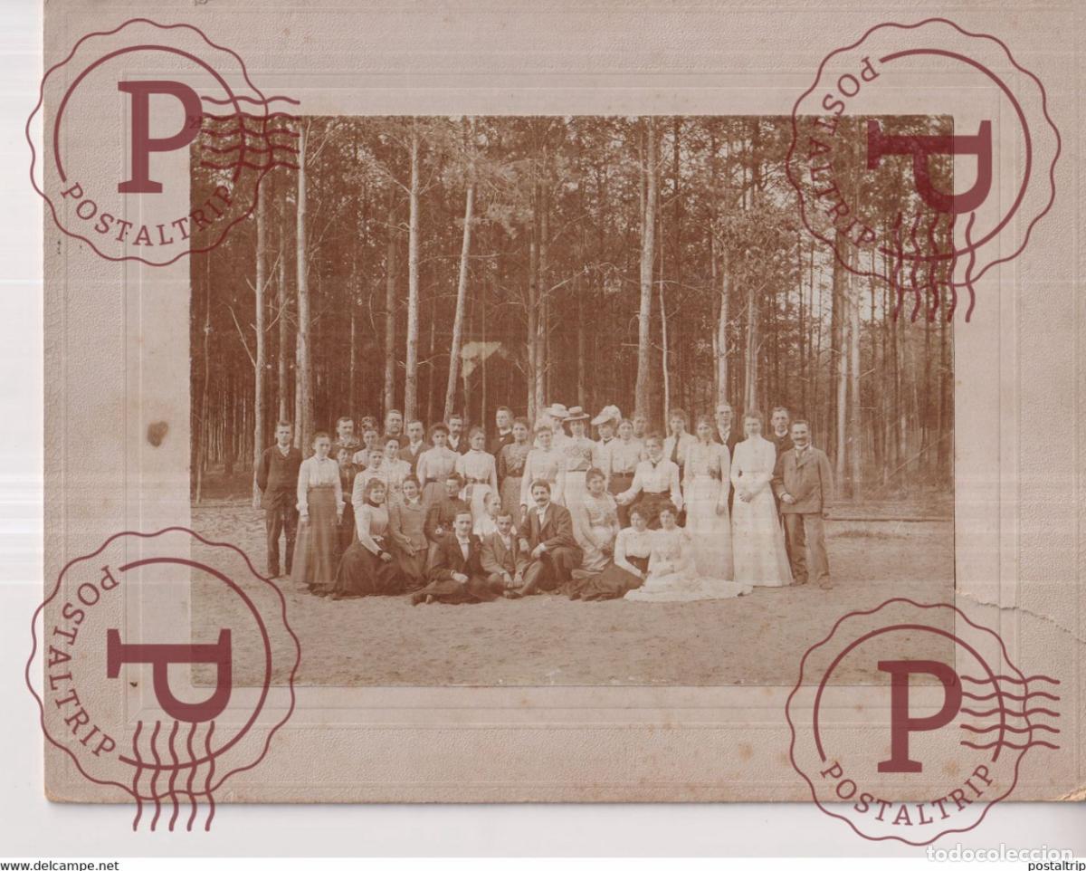 Antique Photography: 1901 Lehnitzsee BRADENBURG SEE BACK Fotografie ETAT SEE RIGHT SIDE +-22*17CM