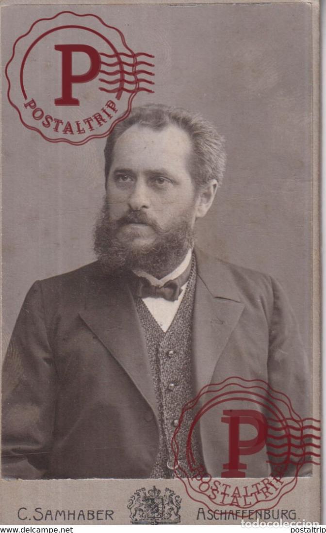 Antique Photography: 1906 SEE BACK C SAMHABER ASCHAFFENBURG CDV Fotografie +-10*6CM