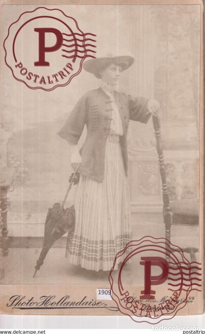 Antique Photography: 1909 PHOTO HOLLANDAISE BRUXELLES CABINET Fotografie +-16*10CM