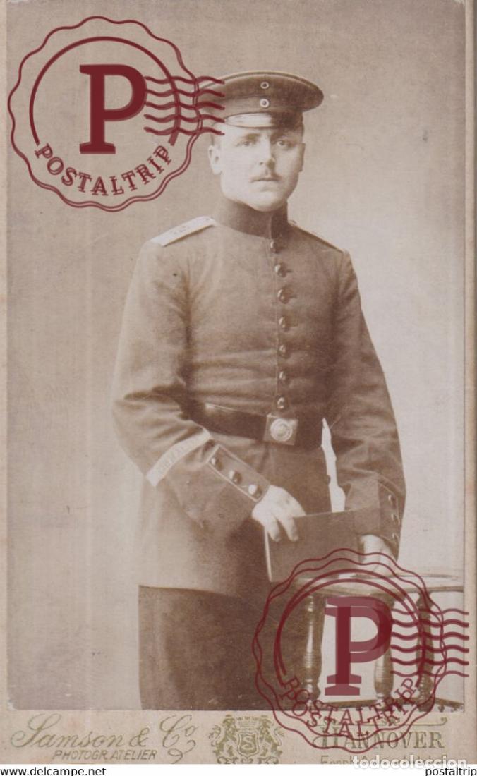 Fotograf&iacute;a antigua: Samson & Cie., Hannover deutscher Soldat Germany DUITSLAND CDV Fotografie MILITAR +-10*6CM