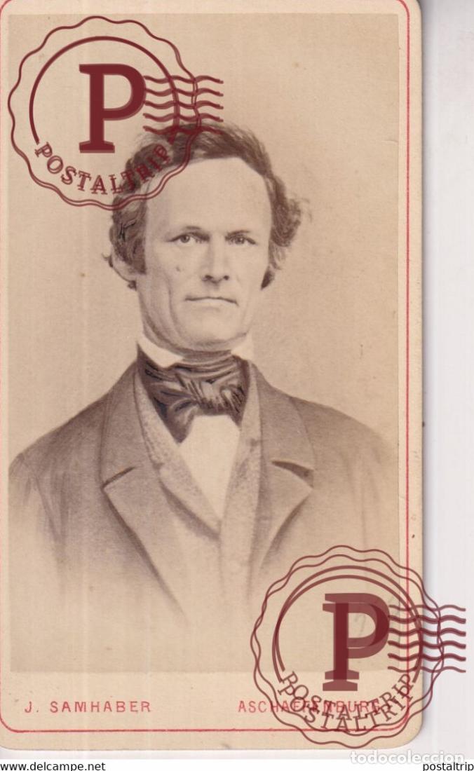 Fotograf&iacute;a antigua: J SAMHABER ASCHAFENBURG Germany DUITSLAND CDV Fotografie +-10*6CM