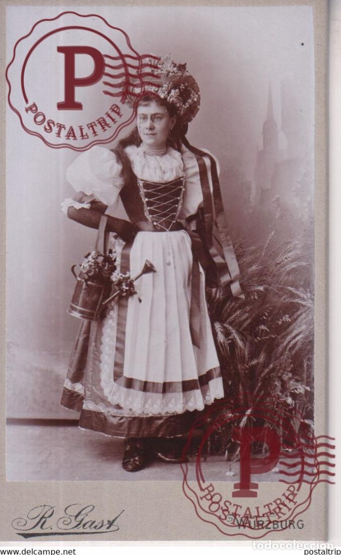Fotograf&iacute;a antigua: R GAST WARZBURG Germany DUITSLAND CDV Fotografie +-10*6CM