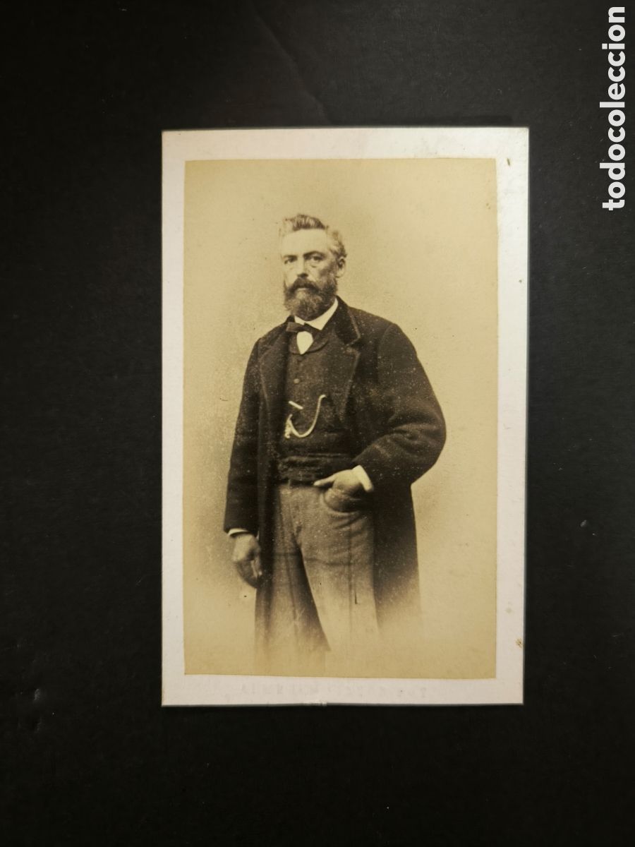 Fotograf&iacute;a antigua: Fotograf&iacute;a antigua, CDV. Almejun pintor fot. Finales s. XIX.