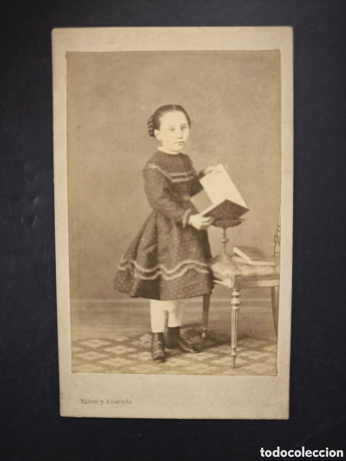 Fotograf&iacute;a antigua: Fotograf&iacute;a antigua, CDV. Moline y Albareda. Barcelona, finales s. XIX.