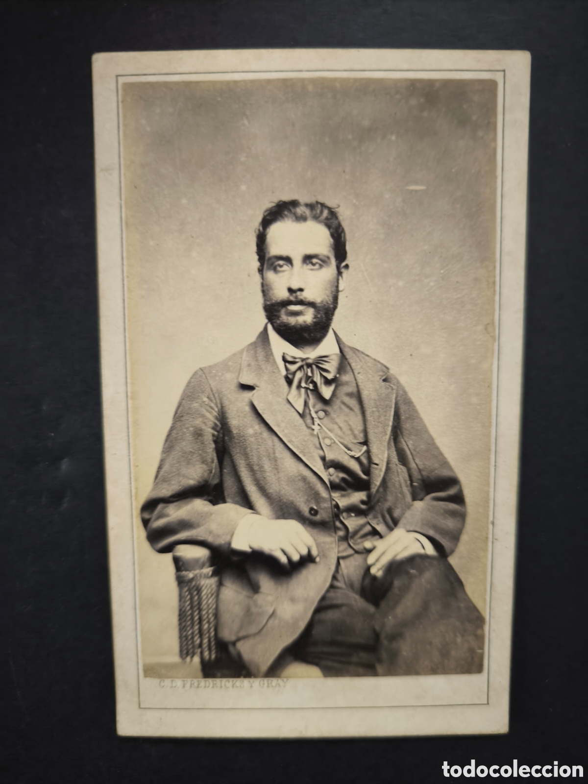 Fotograf&iacute;a antigua: Fotograf&iacute;a antigua CDV. C. D. Fredricks. Nueva York. Fechada en La Habana en1868.