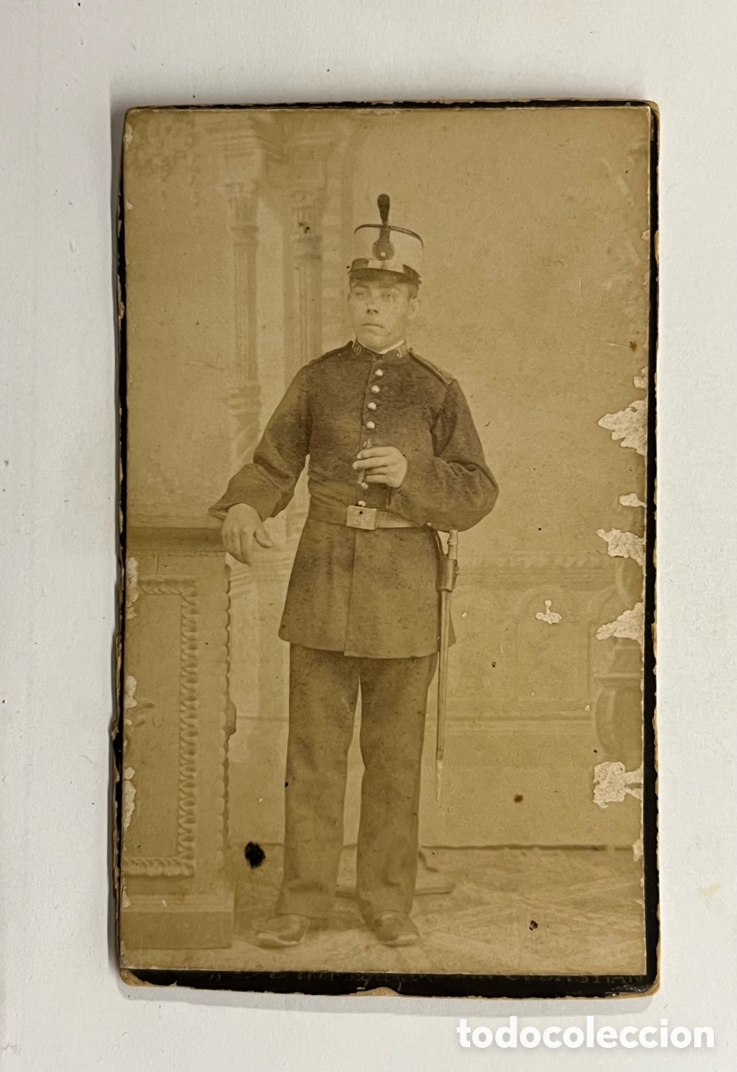 Fotograf&iacute;a antigua: SAN SEBASTIAN, M. ZULOAGA.. CDV, Carte de Visite, Militar Alfonsino.. Regimiento No.30 (h.1870?)