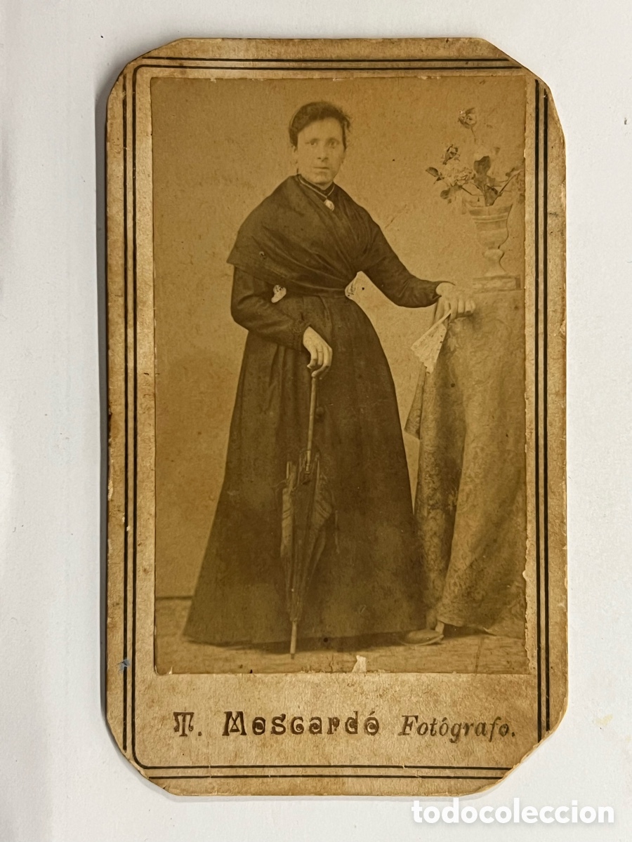 Fotograf&iacute;a antigua: CDV, Fotografia Timoteo Moscardo, Alcira. Burgues&iacute;a Valenciana Ribera Alta (fin Siglo XIX)