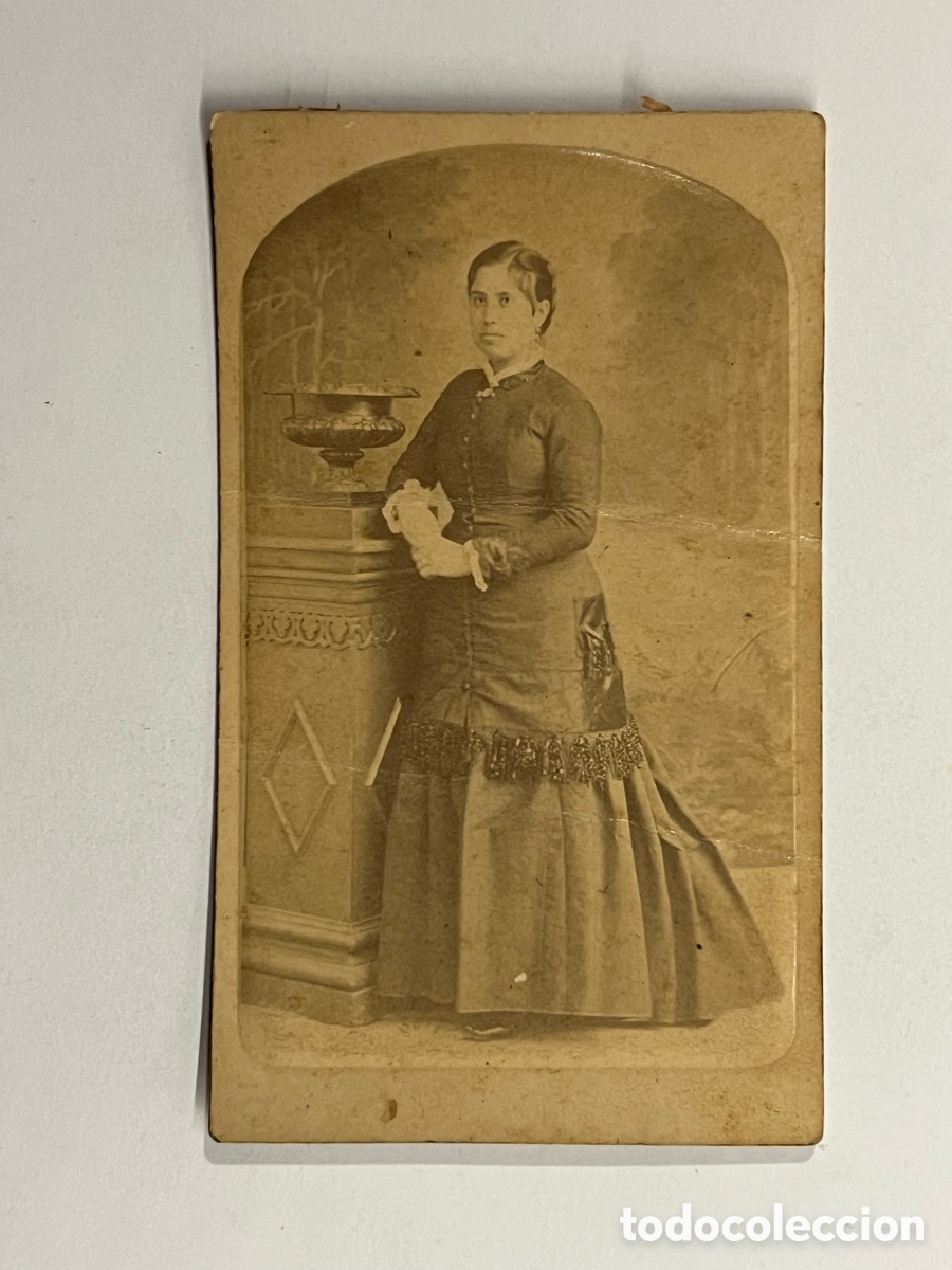 Fotograf&iacute;a antigua: ZARAGOZA. Fotograf&iacute;a Art&iacute;stica V.Villas. Don Jaime 44, CDV.. Dama Zaragozana.. (fin Siglo XIX)