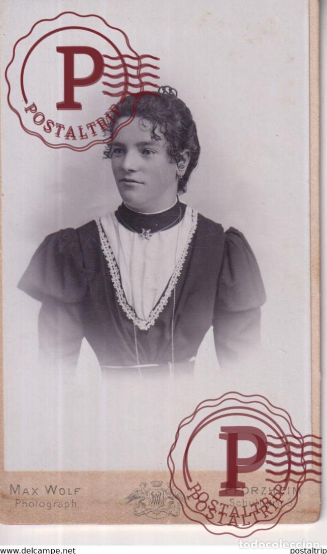 Fotograf&iacute;a antigua: MAX WOLF. PFORZHEIM. PHOTOGRAPHIE PHOTO CDV +-10,5x6,5CM GERMANY DEUTSCHLAND
