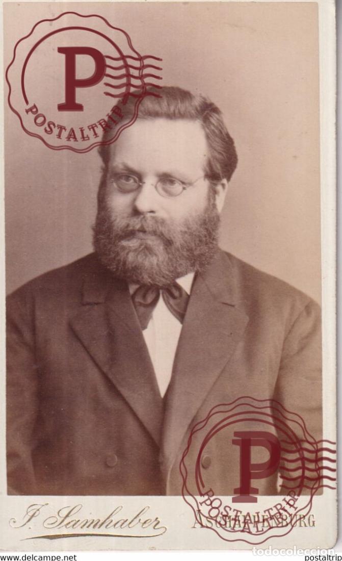 Photographie ancienne: J. SAMHABER. ASCHAFFENBURG. PHOTOGRAPHIE PHOTO CDV +-10,5x6,5CM GERMANY DEUTSCHLAND