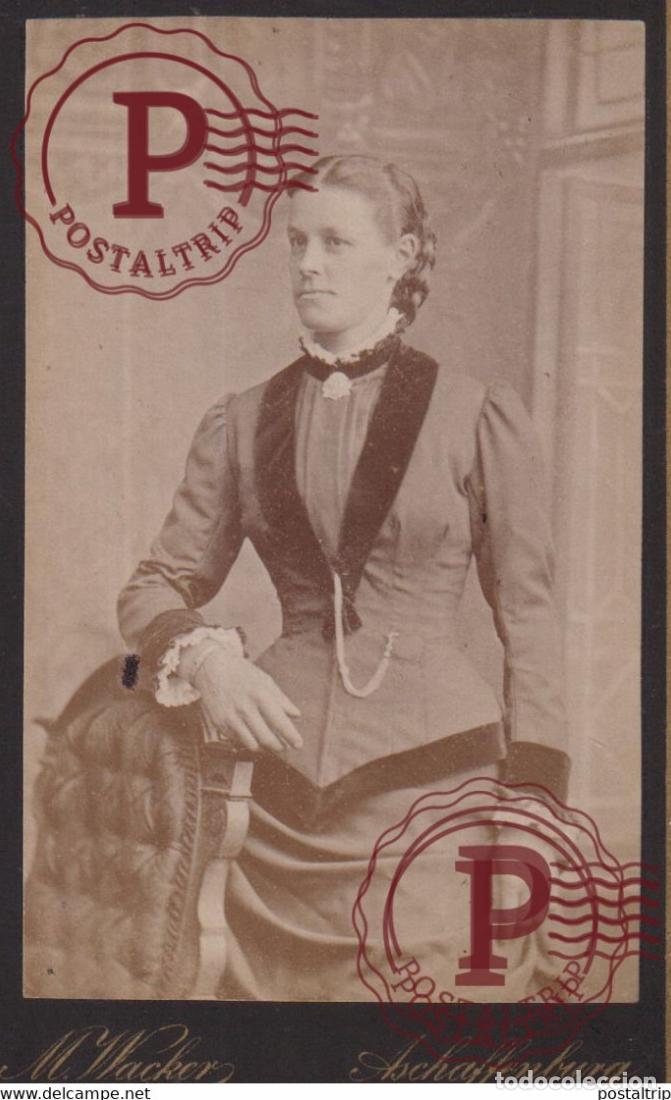 Alte Fotografie: M. WACKER. ASCHAFFENBURG. PHOTOGRAPHIE PHOTO CDV +-10,5x6,5CM GERMANY DEUTSCHLAND