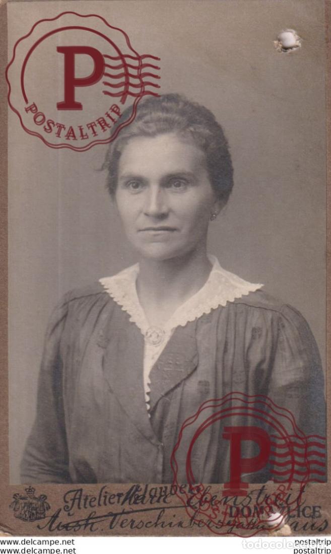 Alte Fotografie: JOS. TAUBER FOTOGRAF. DOMAZLICH&Iacute;CH +-10.5*6CM CDV