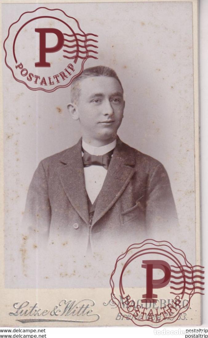 Alte Fotografie: LUZTE AND WITTE. MAGDEBURG +-10.5*6.5CM CDV