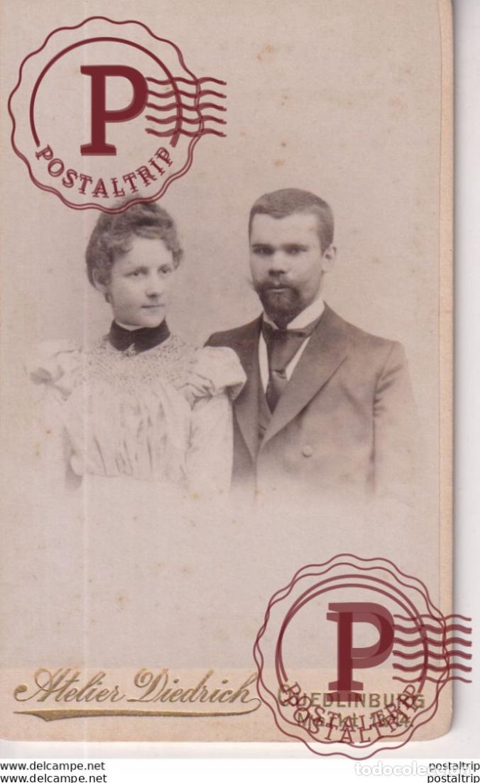 Antique Photography: ATELIER DIEDRICH. QUEDLINBURG MARKT 1314 +-10.5*6CM CDV