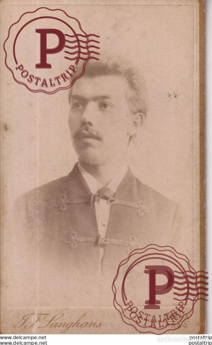 Fotograf&iacute;a antigua: LANGHANS ATELIER. PRAHA +-10.5*6CM CDV