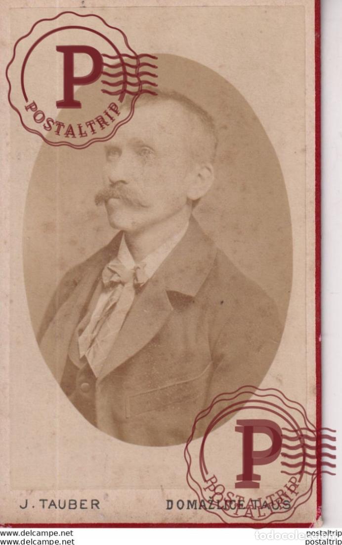 Fotograf&iacute;a antigua: J. TAUBER FOTOGRAF. DOMAZLICE TAUS +-10.5*6.5CM CDV