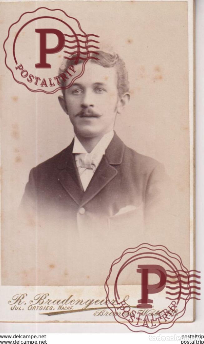 Fotograf&iacute;a antigua: R. BRADENGEIER. BREMEN WALL 116. +-10.5*6.5CM CDV