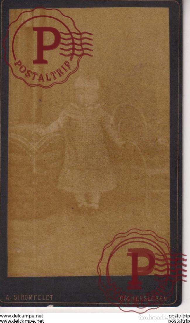 Fotograf&iacute;a antigua: A. STROMFELDT. OSCHERSLEBEN +-10.5*6.5CM CDV