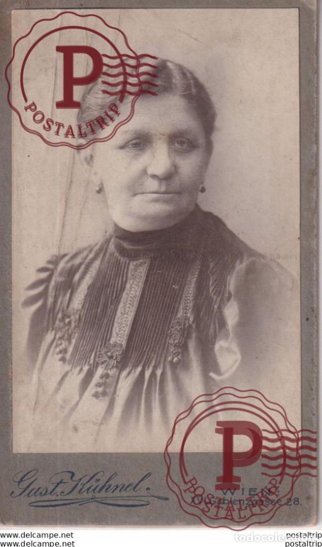Fotograf&iacute;a antigua: GUST K&Uuml;HNEL. WIEN +-10.5*6.5CM CDV