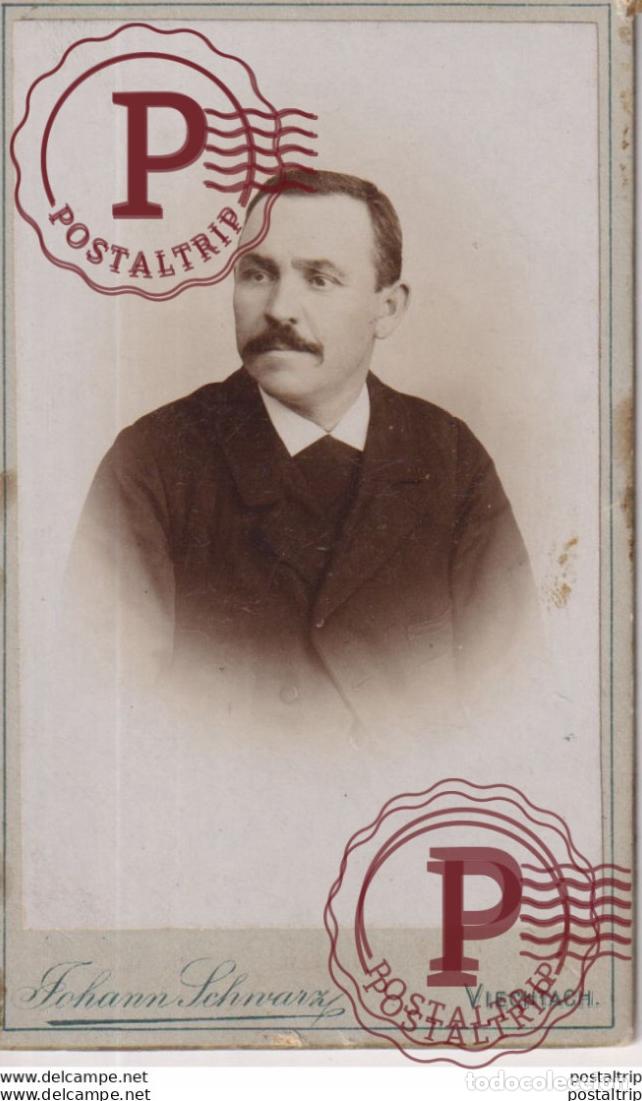 Fotograf&iacute;a antigua: ICHANN SCHNARZ IN VIECHTACH IM BAYRISCHEN WALD. +-10.5*6.5CM CDV