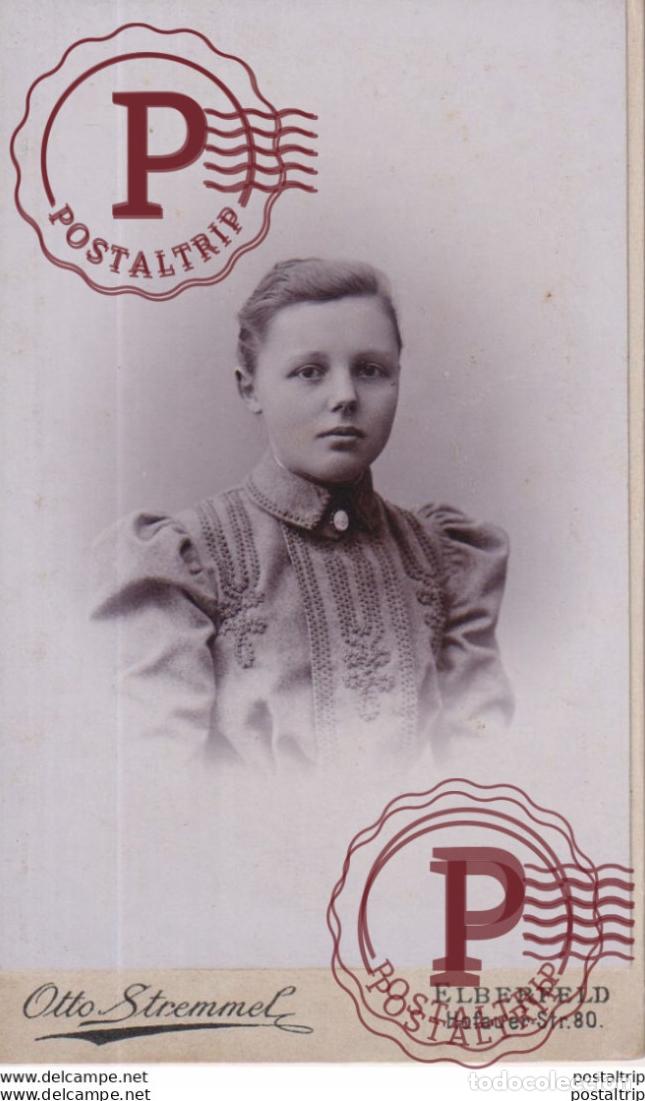 Fotograf&iacute;a antigua: OTTO STREMMEL. ELBERFELD HOFAUER STR.80. +-10.5*6.5CM CDV