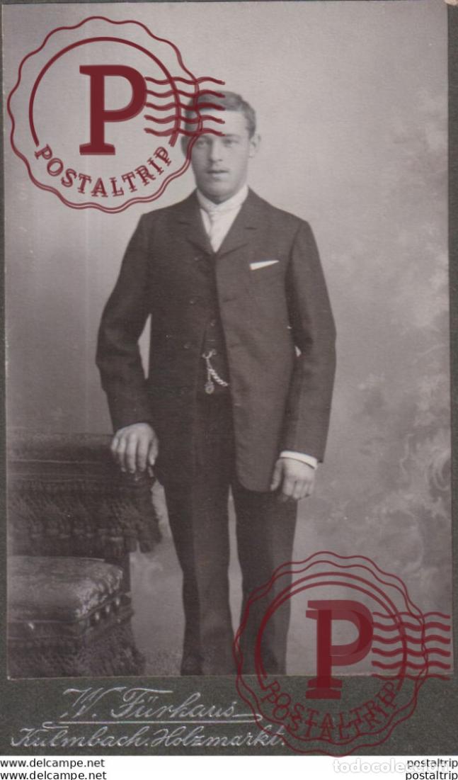 Fotograf&iacute;a antigua: W. FURHAUS. KULMBACH. HOLZMARKT +-10.5*6.5CM CDV