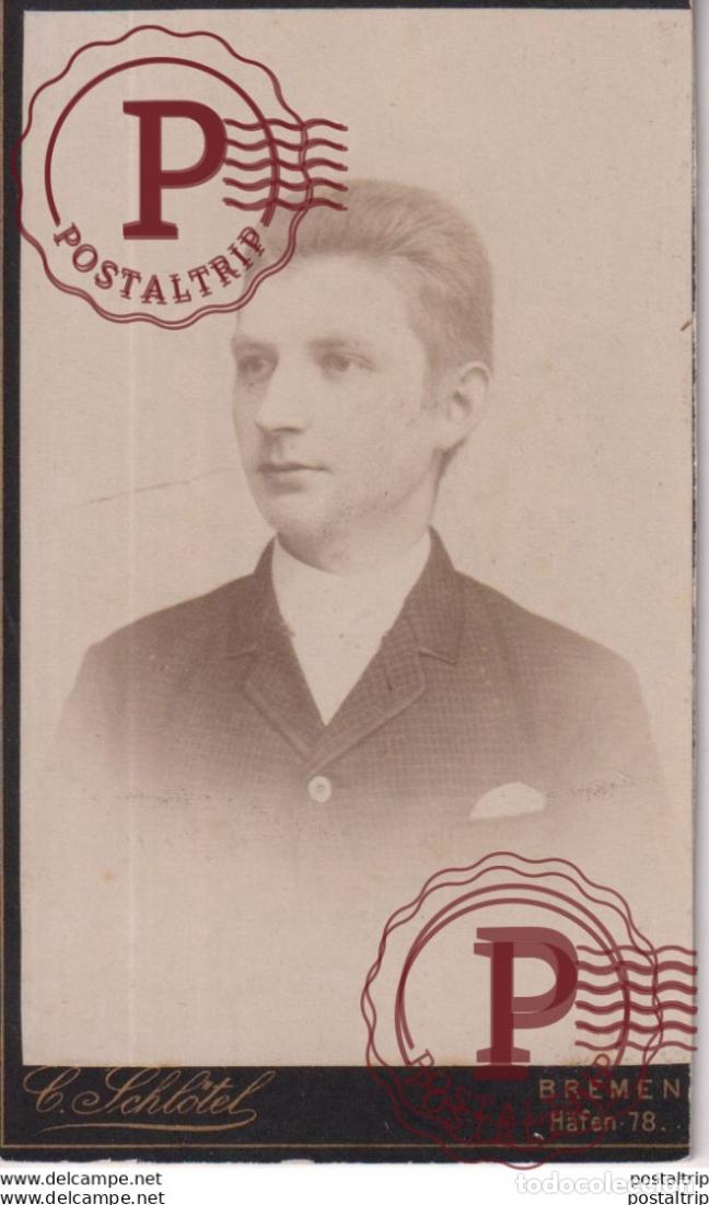 Fotograf&iacute;a antigua: C. SCHL&Ouml;TEL. BREMEN. +-10.5*6.5CM CDV