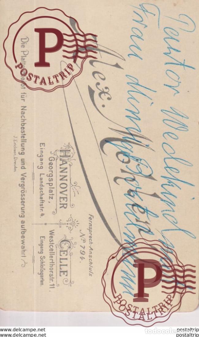 Fotograf&iacute;a antigua: ALEX M&Ouml;HLEN. HANNOVER CELLE +-10.5*6.5CM CDV