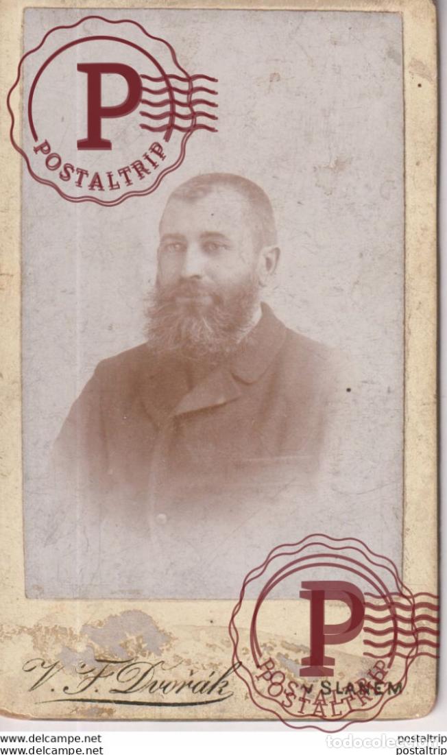 Fotograf&iacute;a antigua: V. F. DVOR&Aacute;K FOTOGRAFICK&Aacute; DILNA. V.SLANEM. +-10.5*6.5CM CDV