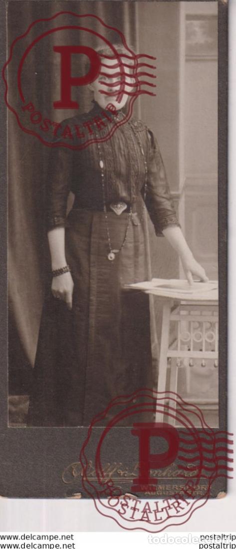 Fotograf&iacute;a antigua: WOLFF LEONHARDT. WILMERSDORF, AUGUSTASTR. 1. +-6*13CM CDV
