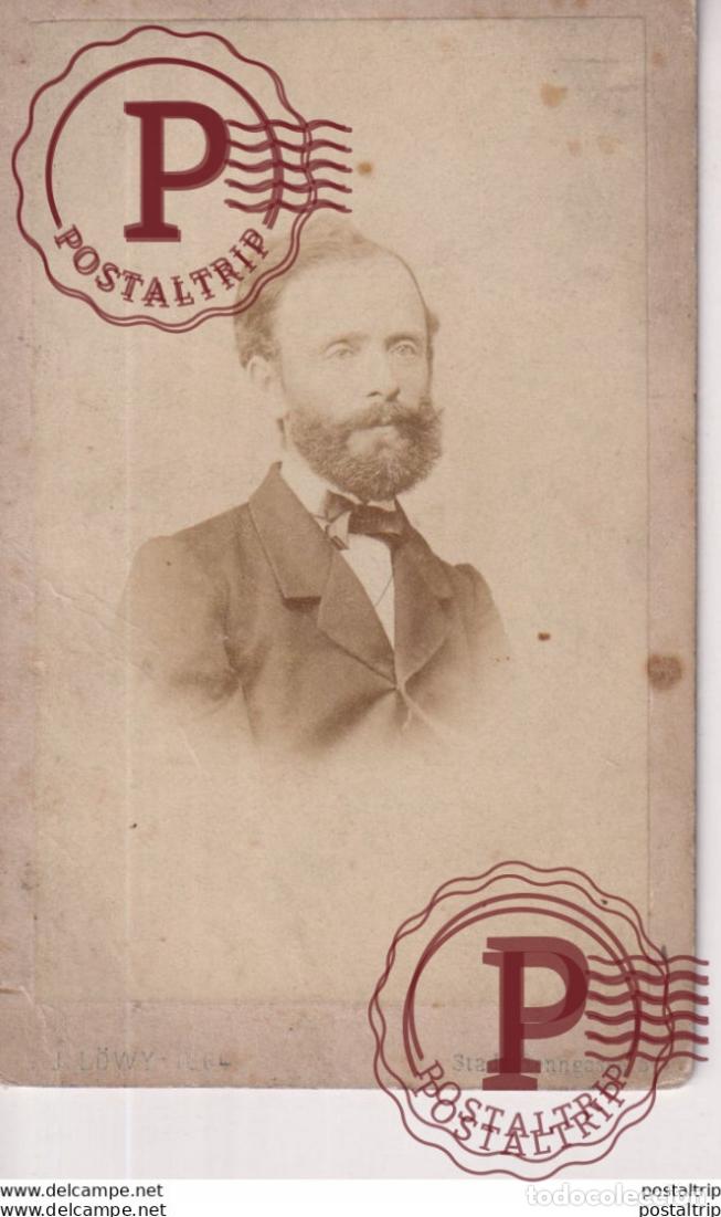 Fotograf&iacute;a antigua: PHOTOGRAPHIE J. L&Oacute;WY. WIEN, STADT. RENNGASSE N&ordm;5 +-10.5*6.5CM CDV