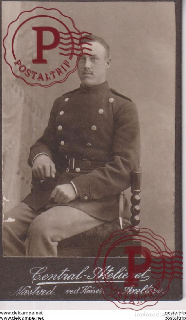 Fotograf&iacute;a antigua: CENTRAL ATELIERET. NASTVED. AXELTORV +-10.5*6.5CM CDV MILIT&Auml;R MILITAIRE