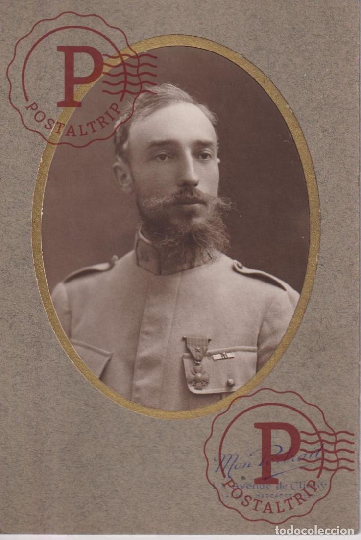 Fotograf&iacute;a antigua: MON PORTRAIT. MILITAR. MILITAIRE. CABINET. 17X11.5CM