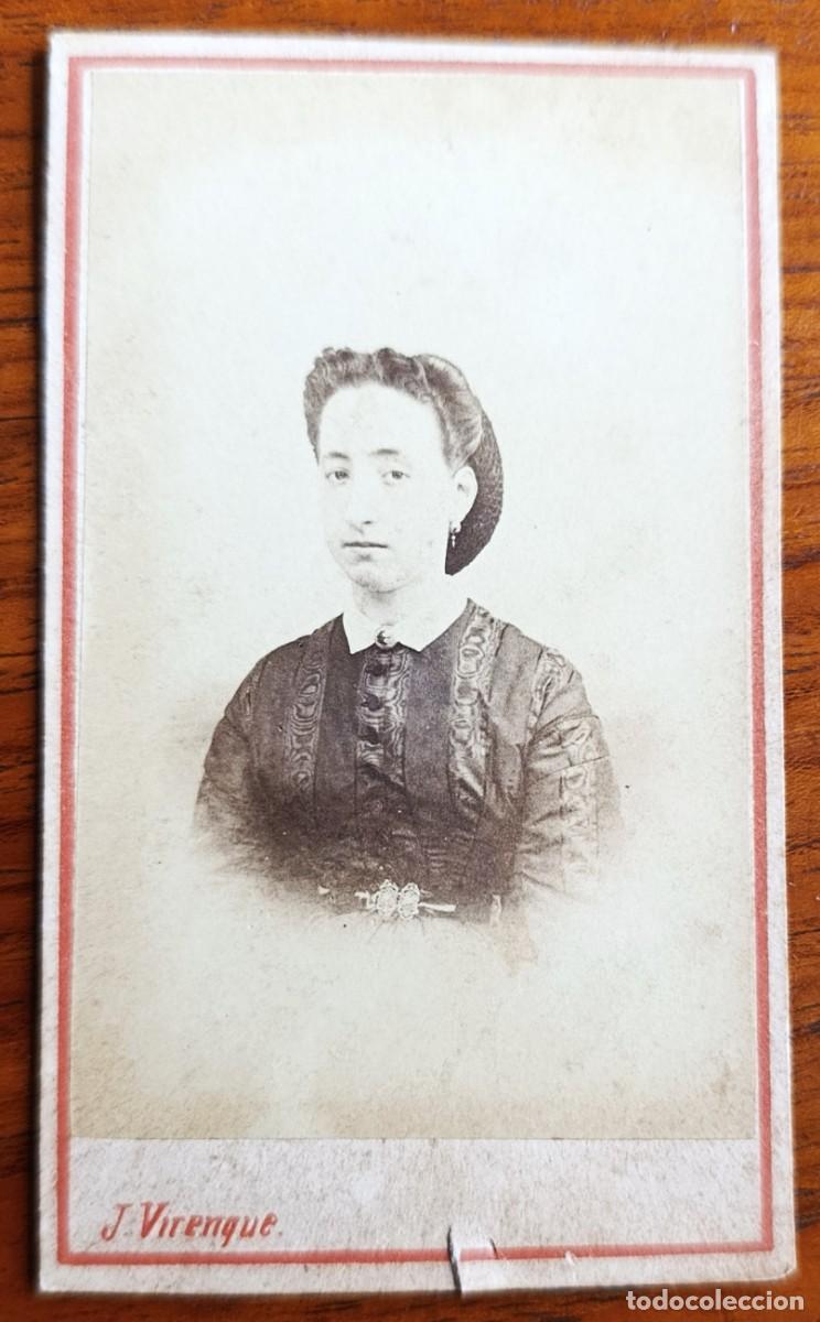 Fotograf&iacute;a antigua: CARTE DE VISITE. JULIO VIRENQUE. PALMA DE MALLORCA. S. XIX.