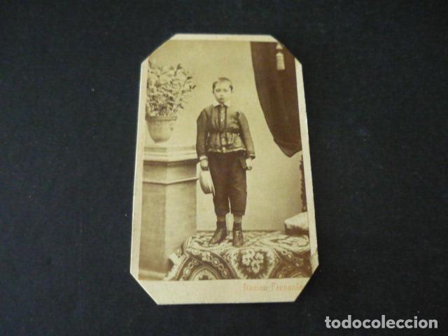 Fotograf&iacute;a antigua: CARTE DE VISITE RETRATO DE NI&Ntilde;O RAMON FERNANDEZ FOTOGRAFO BURGOS