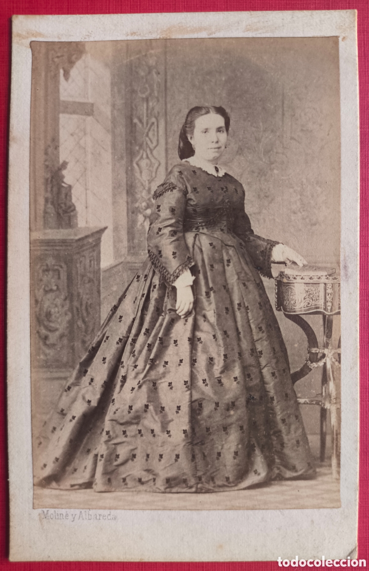 Fotograf&iacute;a antigua: FOTOGRAF&Iacute;A CDV RETRATO DE ESTUDIO DAMA FOT&Oacute;GRAFO MOLIN&Eacute; Y ALBAREDA BARCELONA C. 1900