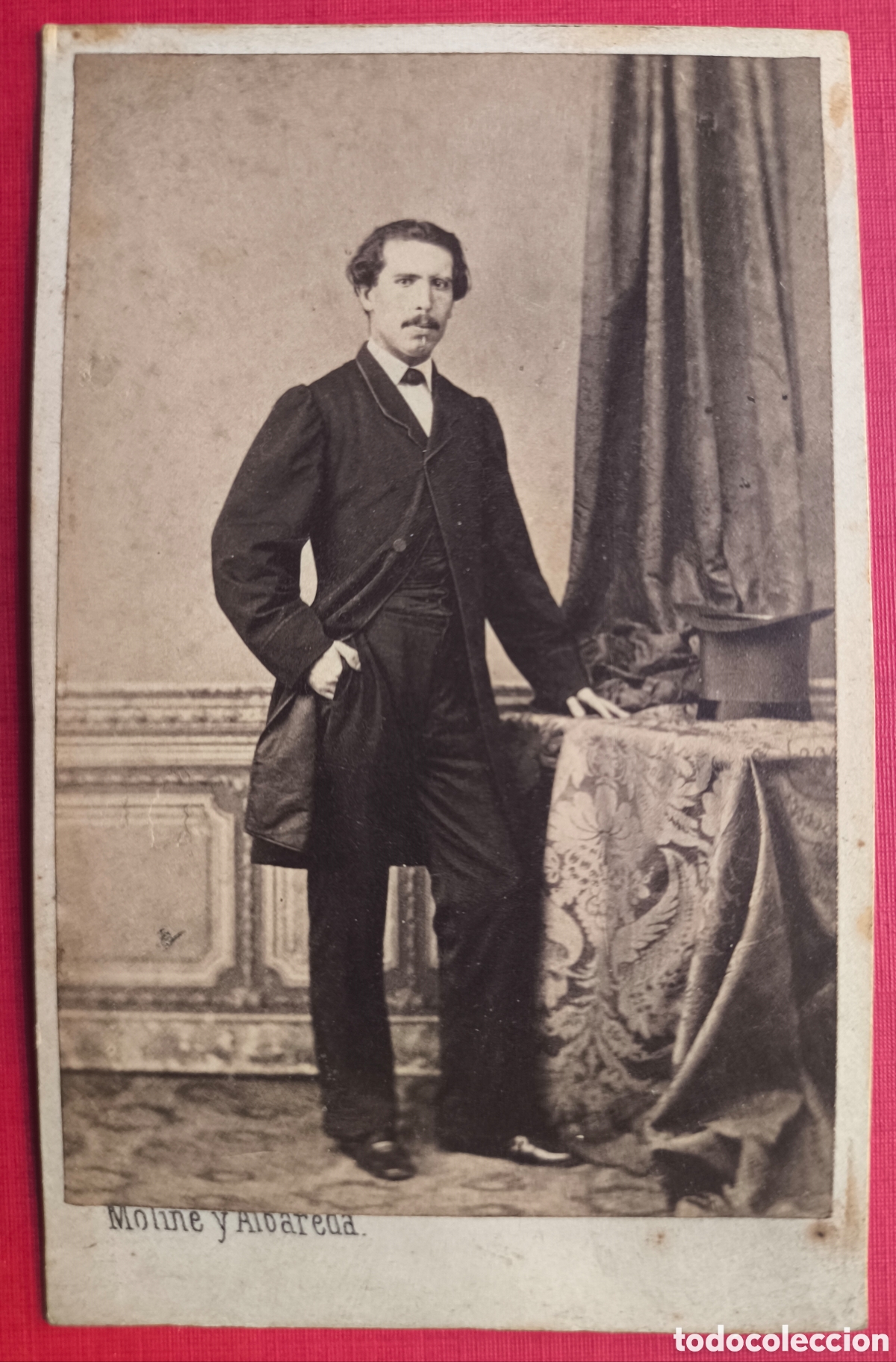 Fotograf&iacute;a antigua: FOTOGRAF&Iacute;A CDV RETRATO CABALLERO FOT&Oacute;GRAFO MOLIN&Eacute; Y ALBAREDA BARCELONA C. 1900