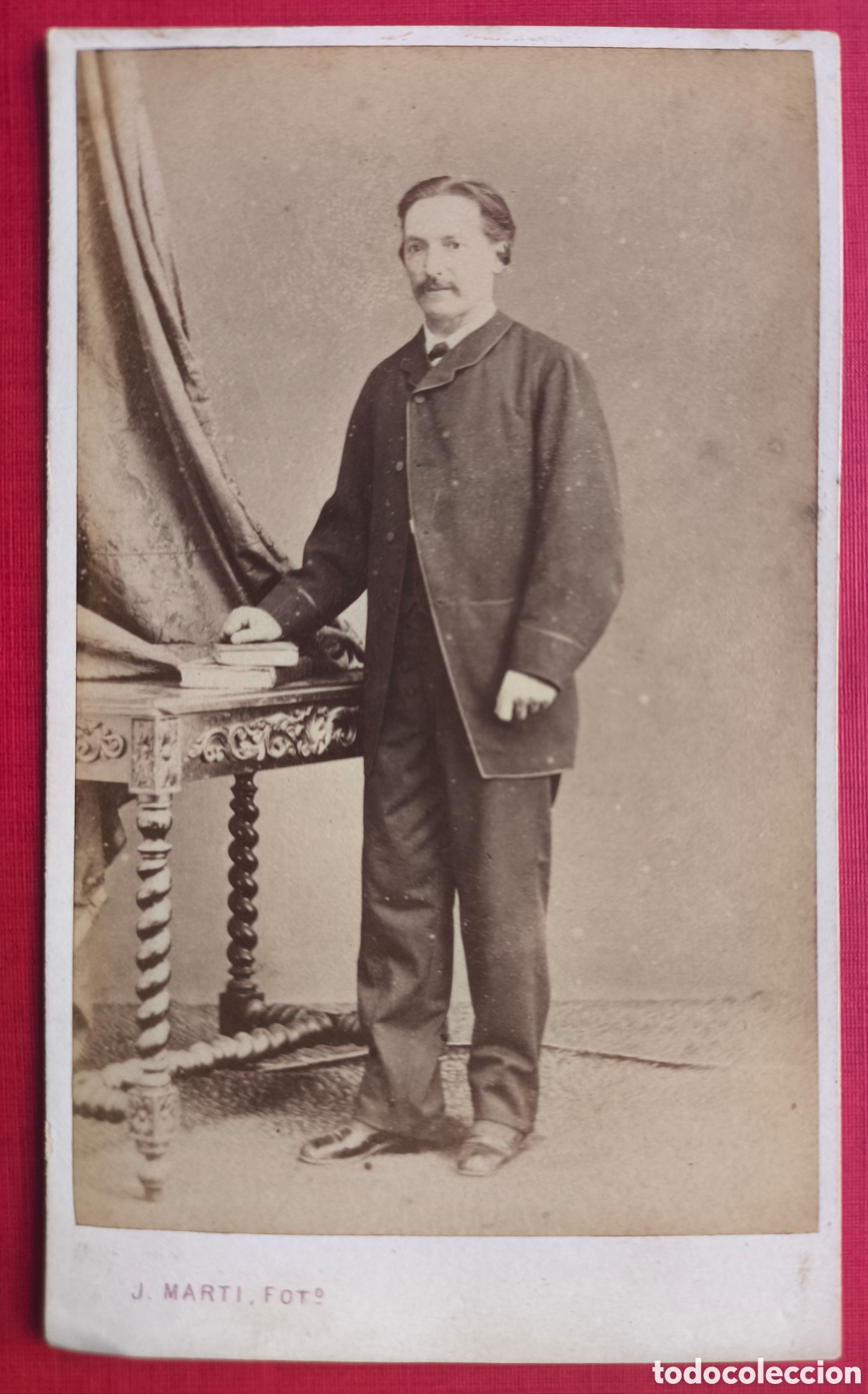Fotograf&iacute;a antigua: FOTOGRAF&Iacute;A CDV RETRATO CABALLERO FOT&Oacute;GRAFO JUAN MART&Iacute; BARCELONA C. 1900