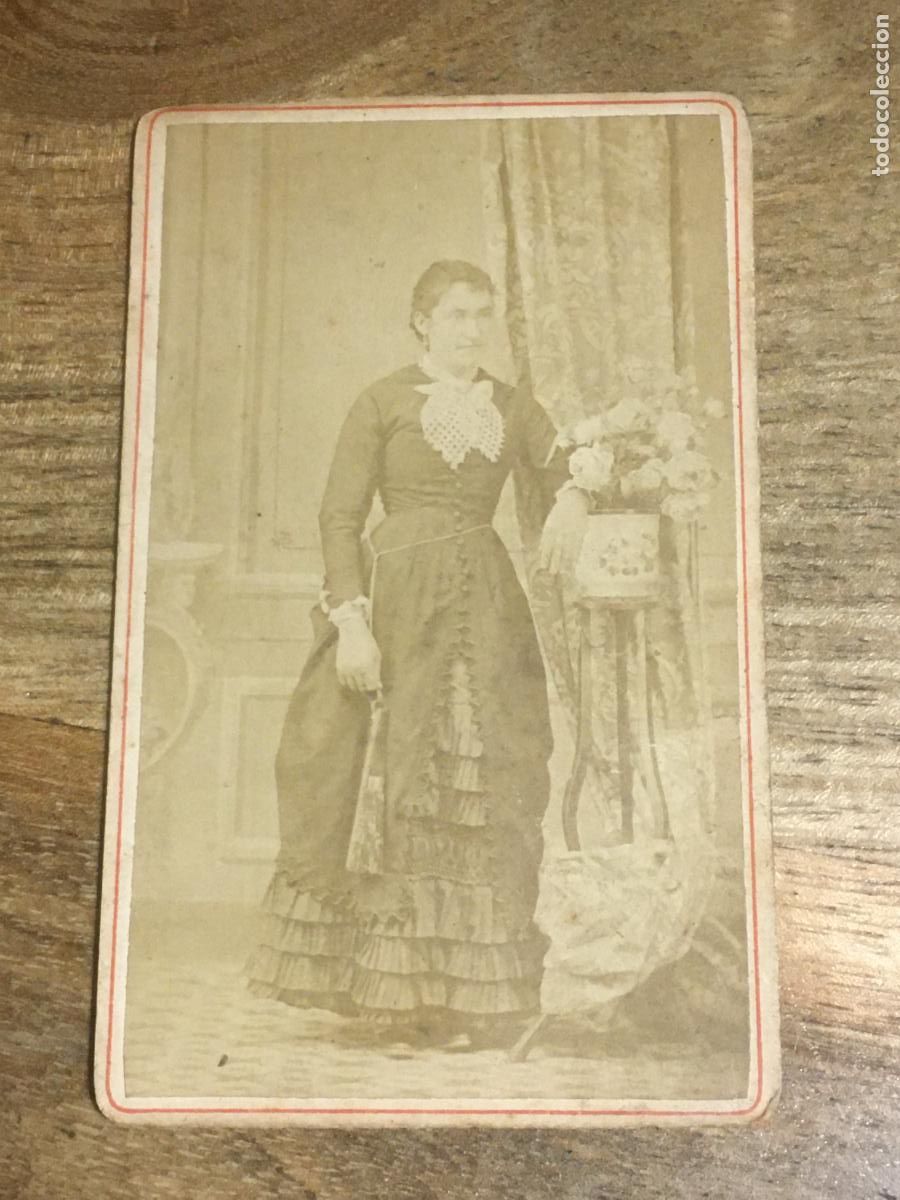 Fotograf&iacute;a antigua: carta de visita foto original muy antigua siglo XIX fotografo ayerve barcelona