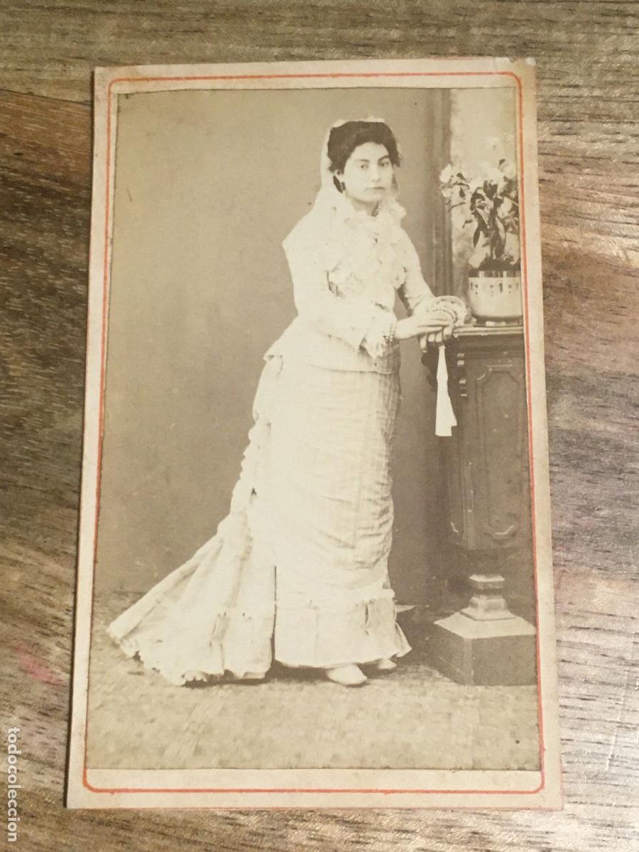 Fotograf&iacute;a antigua: carta de visita foto original muy antigua siglo XIX fotografo ignacio pascual barcelona